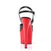 Pleaser - ADORE709 Sandale à bride à la cheville, Pole dance chaussures - Chaussures de pole dance - Noir/Rouge Product image